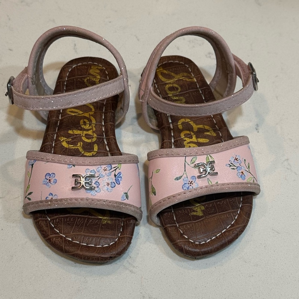 Sam Edelman Pink Floral Kids Sandals